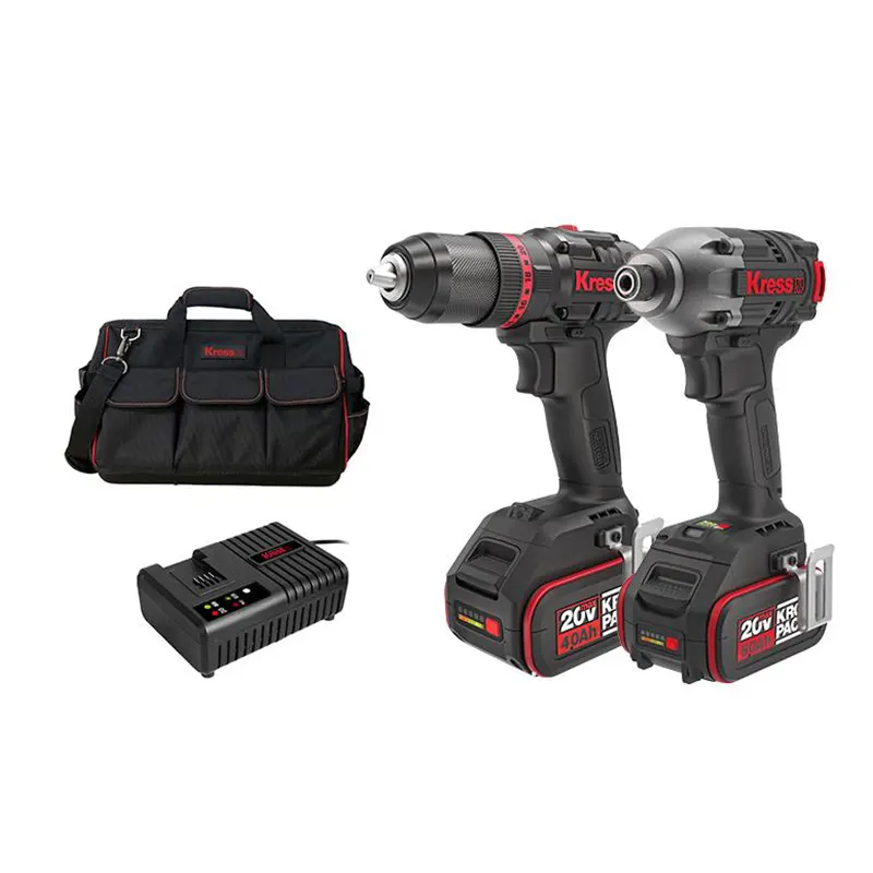 KRESS Hammer Drill Impact Driver 20V BL Combo Kit | Buy Kress Tools in ...